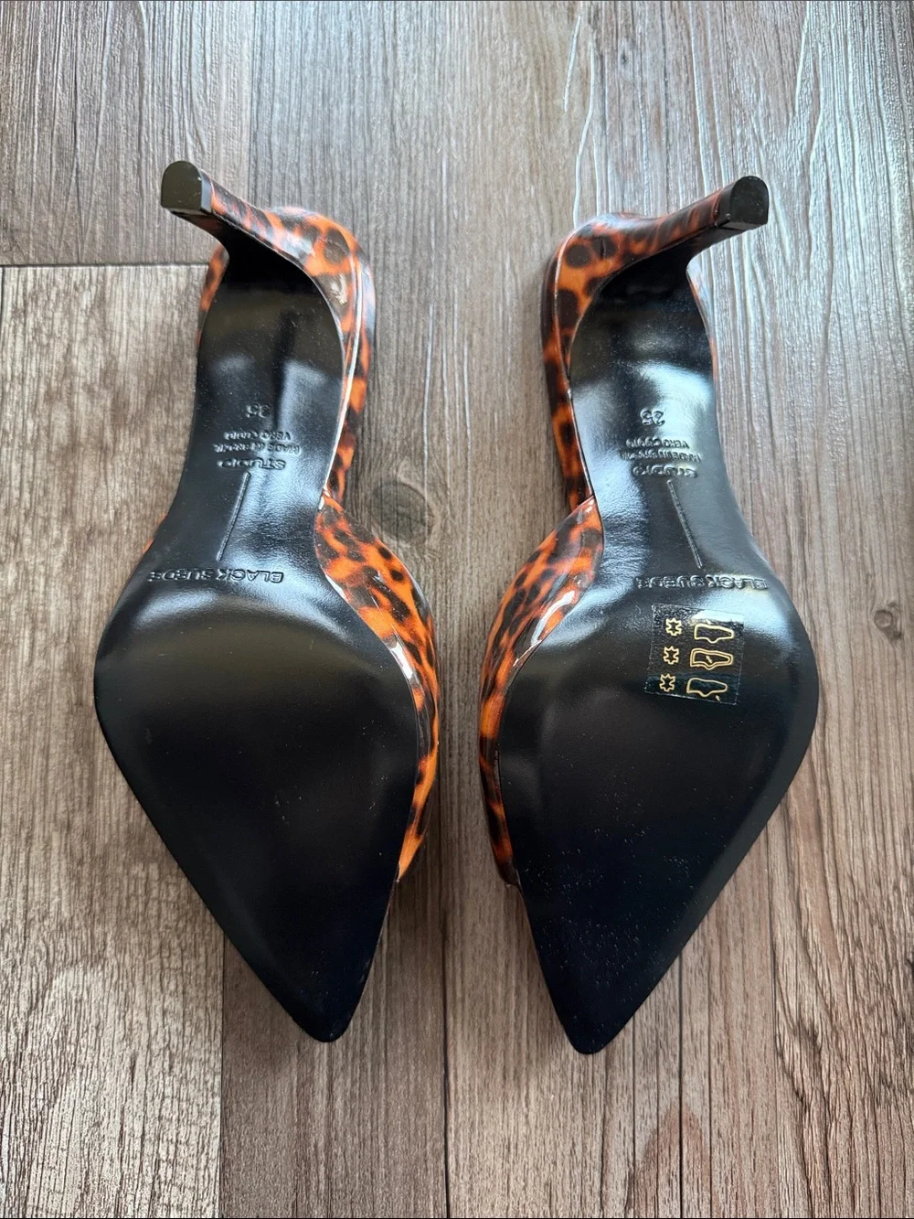 NWT Black Suede Studio Brea 80 Mule Heels